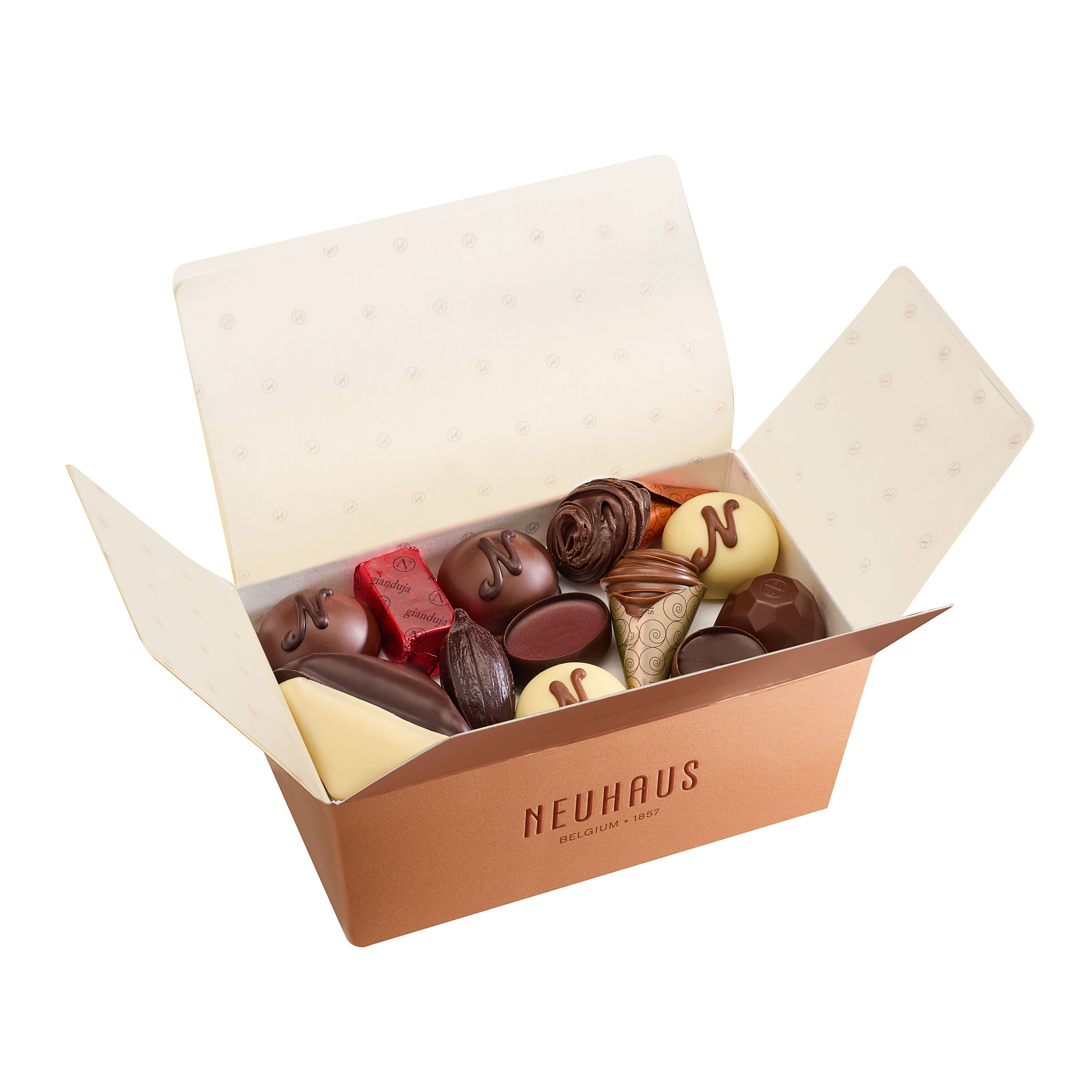 菓子 Neuhaus Masterpieces Timeless Masterpieces Ballotin 500 g | Neuhaus Chocolates